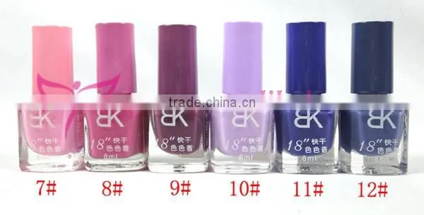 Cheap Wholesale BK 8ml nail polish for nail art