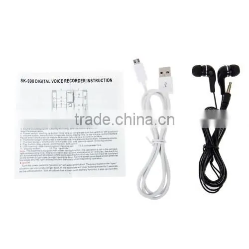 Support MP3 / WAV Mini Professional 8GB LCD Digital Voice Recorder