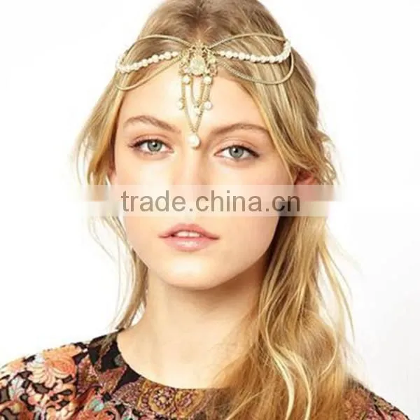 gold silver alloy elastics african girls hair ornaments wholesale
