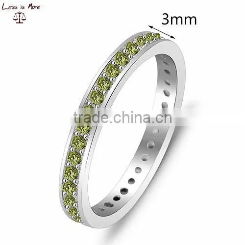 Charming Sterling Silver Jewlery Vintage Diamond Band Ring Fashion Style