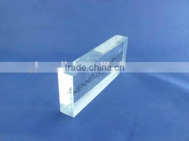 clear solid acrylic block