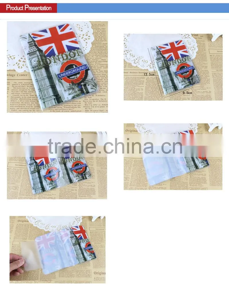 pvc passport holder, clear plastic passport cover