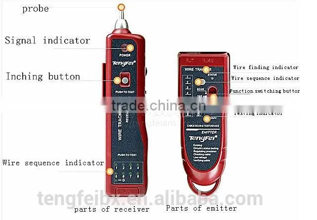made in china factory price Telephone Tracer/ Network BNC RJ45 Cable Tester Tracker Electric Wire Finder china