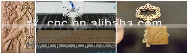 Auto Tool Changing Wood CNC Carving Machine Changing 3 Spindles With Original NcStudio System Dust Collector ZK-1325