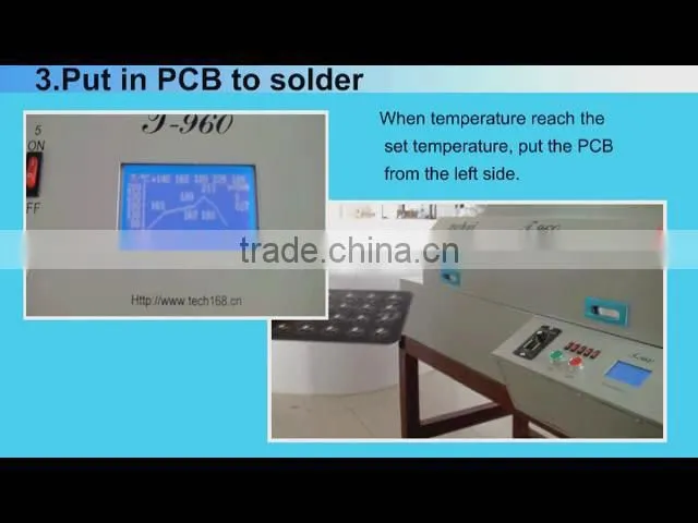Puhui T960 IR hot air reflow oven, smt reflow solder machine