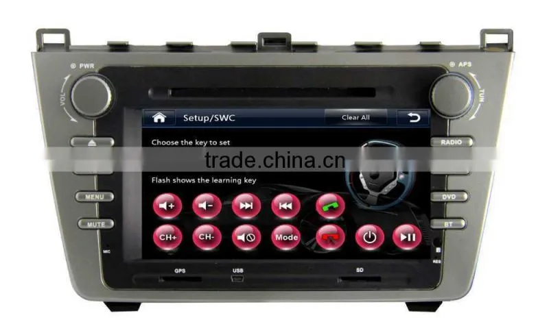 ZESTECH GPS digital media player car dvd cd player FOR MAZDA 6 with Win CE 6.0 system 800MHz 3G Phone GPS DVD BT