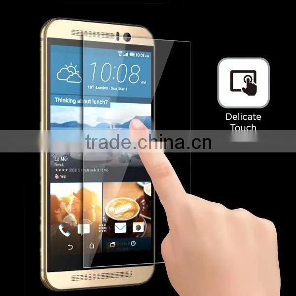 Mobile phone accessories supplier for HTC m9 tempered glass screen protector,for screen protector HTC M9
