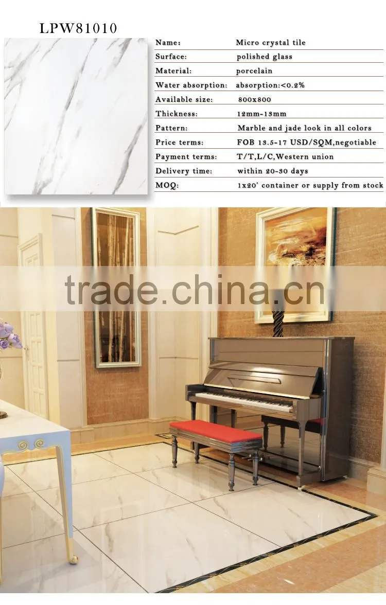 32x32 super white nano crystal glass tile