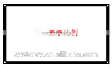 10 year gold supplier supply the cheapest projector screen with 16:9 100" inch fabric