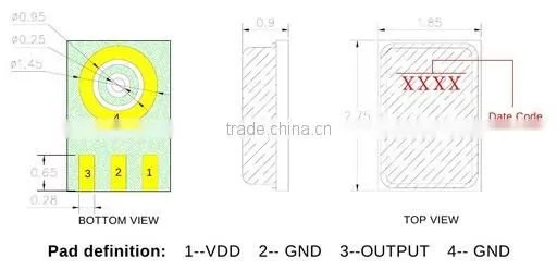 FBFRA383-A13 65dB typical square metal omnidirectional microphone (FBELE)