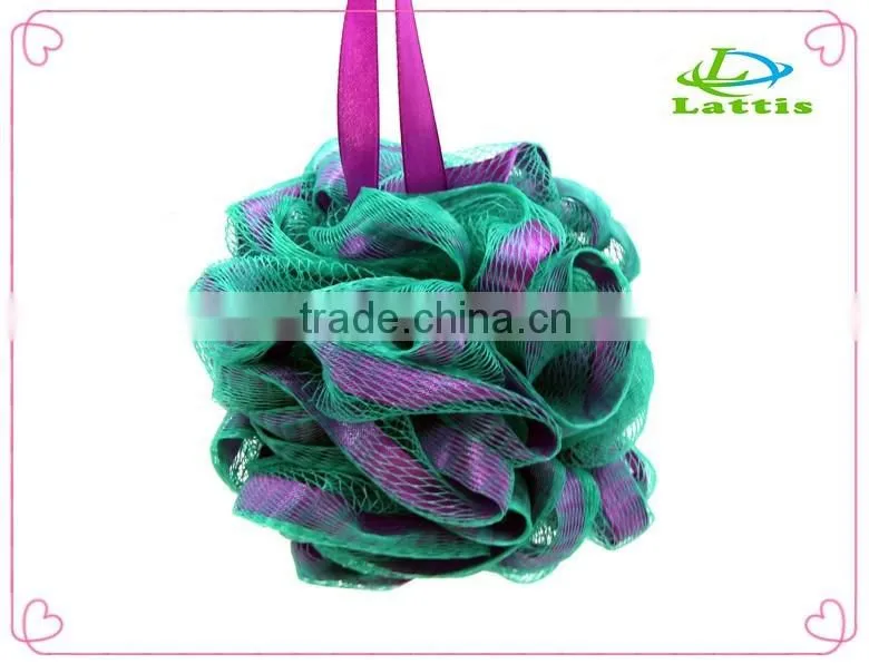 Promotional Multicolor Body rubbing Ball Baby Bath Sponges PE Mesh Bath Sponge mesh sponge