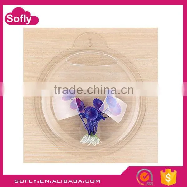 New Design Plexiglass Wall Aquarium Vertical, Round Glass Aquarium