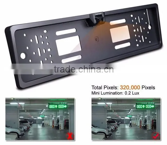 Night Vision License Plate Camera EU European Car Backup Camera