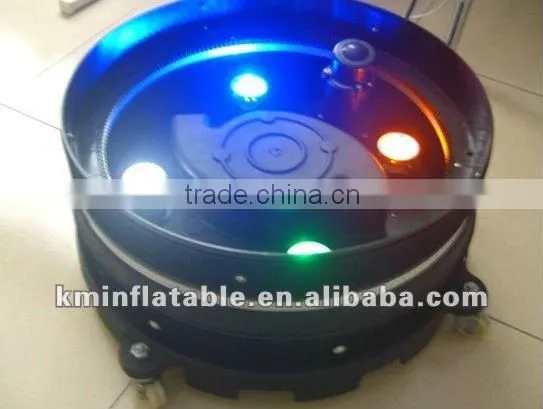 blue white inflatable LED light event decorative pillar
