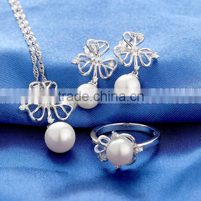 2016 European Style Rings 925 Sterling Silver Pearl Ring Design