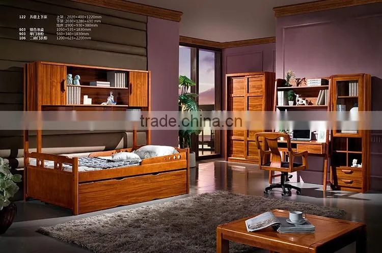 modern bedroom furniture sets with multifunctional wooden bunk bed