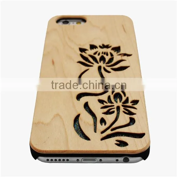 Laser wood bamboo and PC mobile phone back cover for iphone 5c cover
