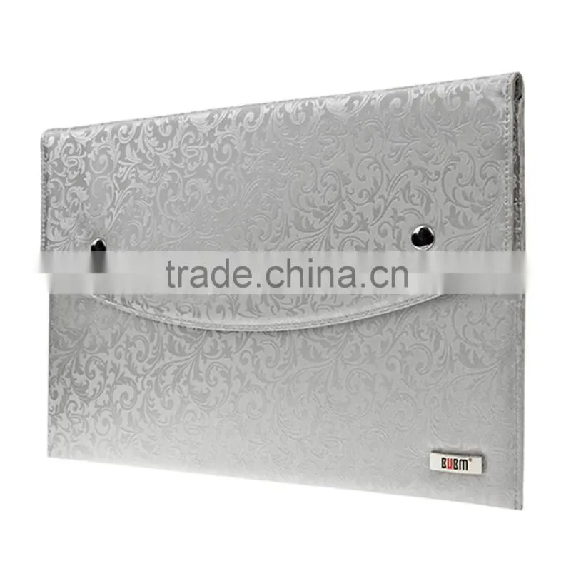 2015 fashion cheap pu leather notebook laptop bag with tablet case