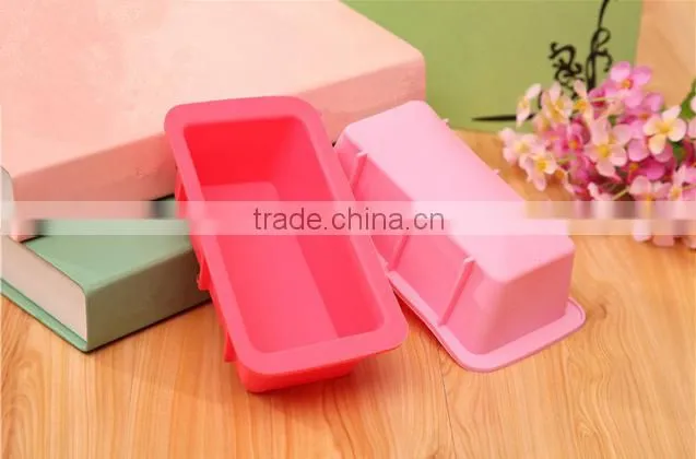 Non stick silicone baking ware microwave safe rectangle square shape cake mold