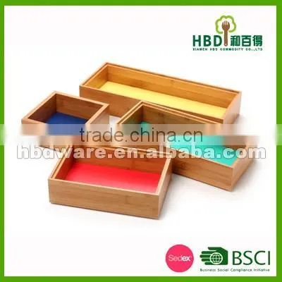 High quality bamboo Wood organizer,wood store tray
