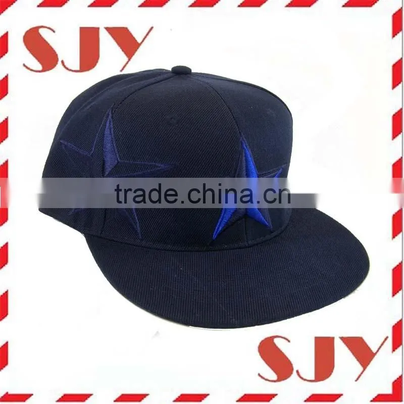 Blue Flexfit Puff embroidery Flat bill Baseball cap
