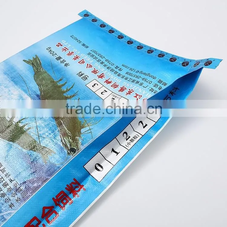 customized PP woven bags animal feed bag with PE inner