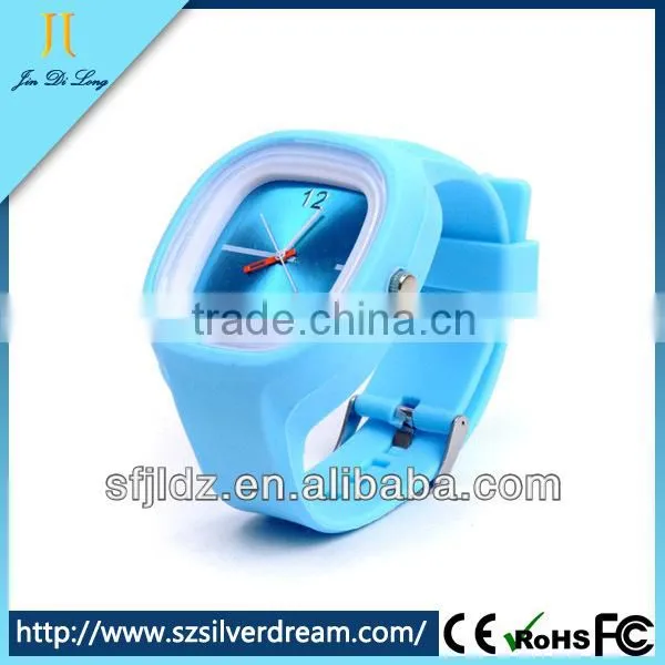 Kids Fashion Watches Square Face Jelly Watch Silicone Watch
