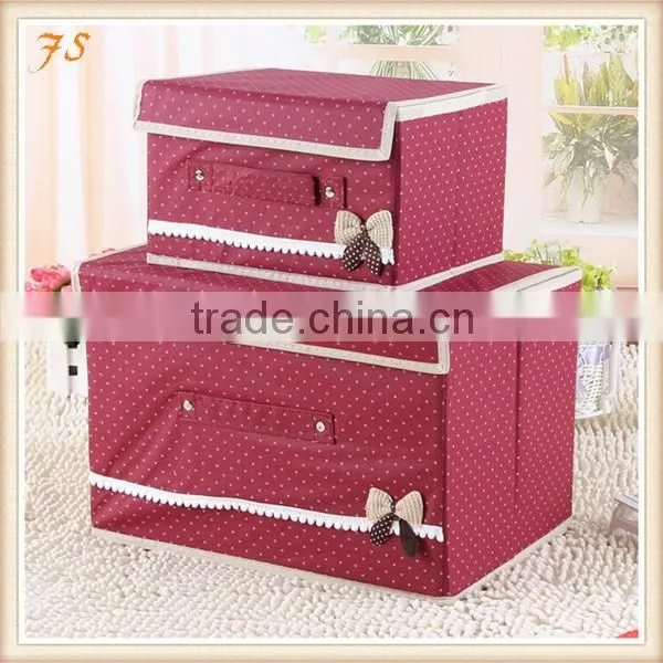 Cute smile face non woven fabric foldable storage box
