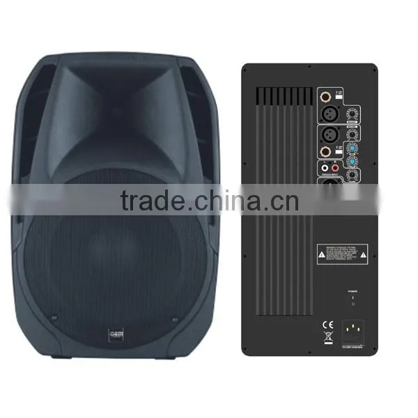 plastic 15" Active speaker box with wheels and bluetooth