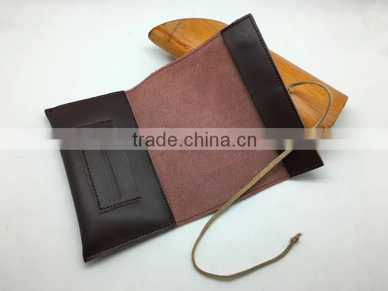 Newest generation leather tobacco pouch with cigarette rolling paper holder slot