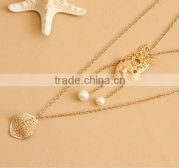 MYLOVE gold pearl sweaterchain fahion coat chain MLSC-19