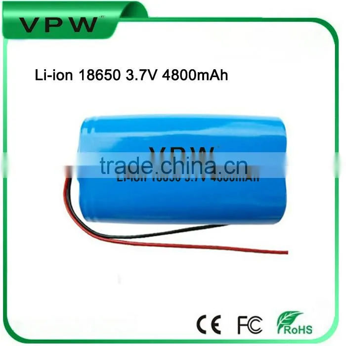 Li-ion 18650 3.7V 4800mAh Rechargeable Li-ion Battery