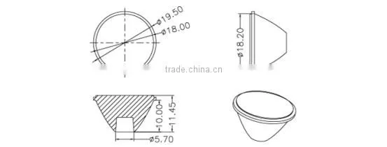 ilenstech lens many degree for wall washer light match cree Imitation lumens LED