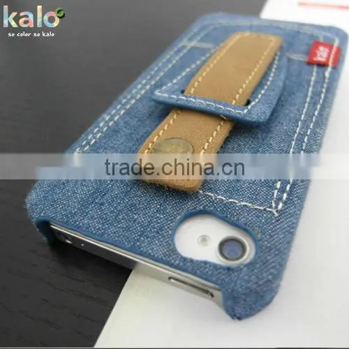 Denim Case with earphone winder for iPhone 4S Case