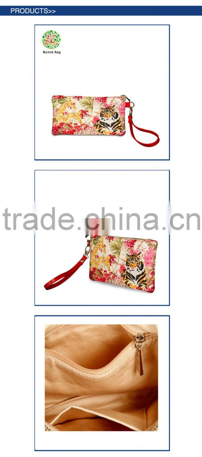 Custom Colorful Small Clutch Bag Fashion Cosmetic Bag