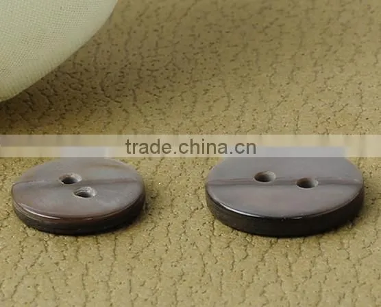 black smoke dyed flat 2 holes river shell buttons