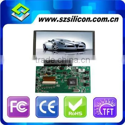 2 way CVBS 4.3 inch lcd panel with controller board