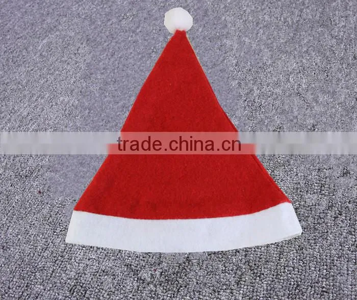 Hot sale 28*35cm size non-woven fabric christmas hats for adults