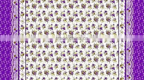 100% polyester fabric wholesale flower print style printed & dyed fabric wide width microfiber bedsheet