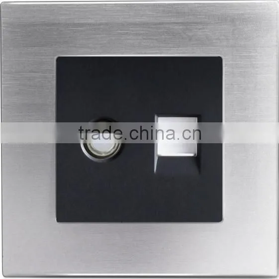 2016 new design IVOR aluminum silver material tv RJ45 computer switch
