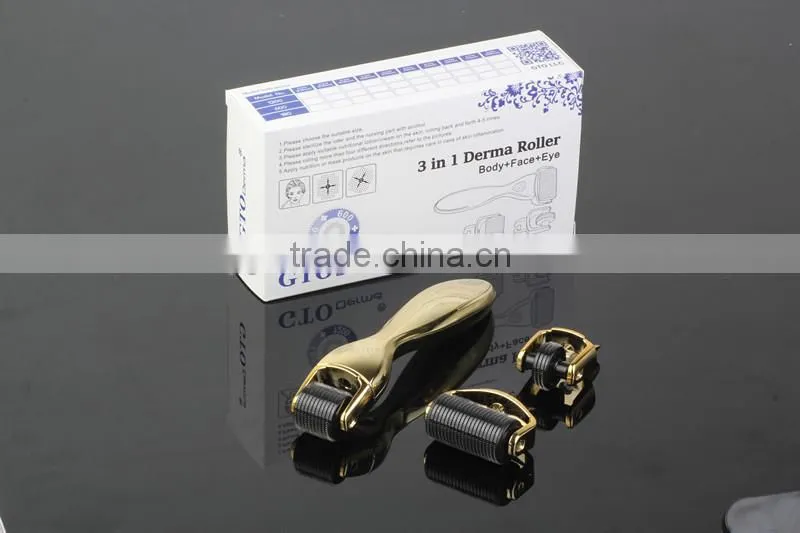 GTO factory wholesale high quality 3 in 1 derma roller micro needle roller meso roller