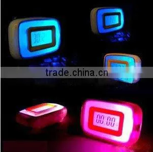 Novelty promotional item gift Android robots DIY music led star light projecting alarm clock,digital clocks