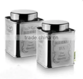 Stainless Steel Square Tea Sugar Coffee Canister Set