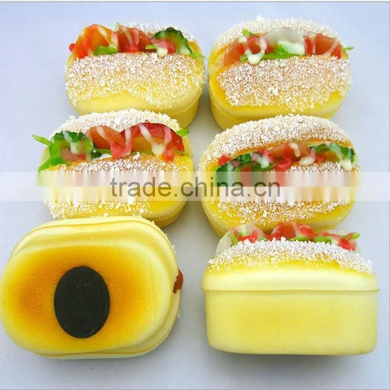 Promotional artificial hamburger | Decorative plastic food for display | Yiwu Sanqi Crafts - Fake food manufacturer