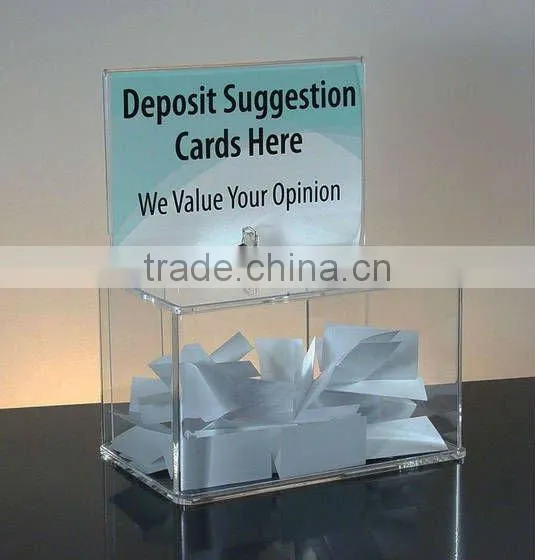 clear acrylic house shaped donation box