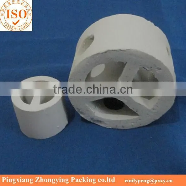 1", 1 1/2". 2" Ceramic Tri-pac Tower packing, Ceramic Random tower packing