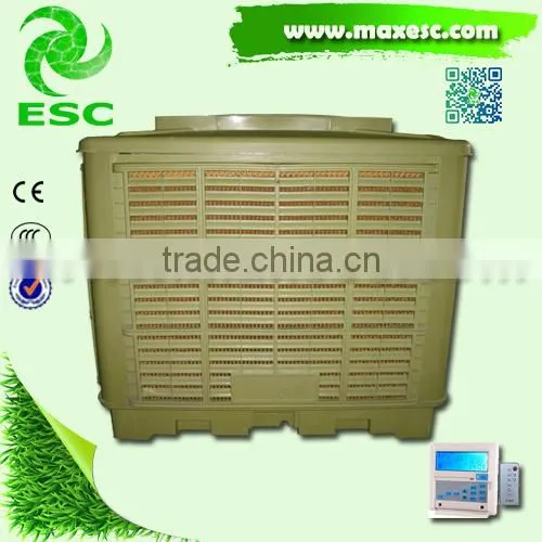 Industrial wall mounted wet water evaporative air cooler