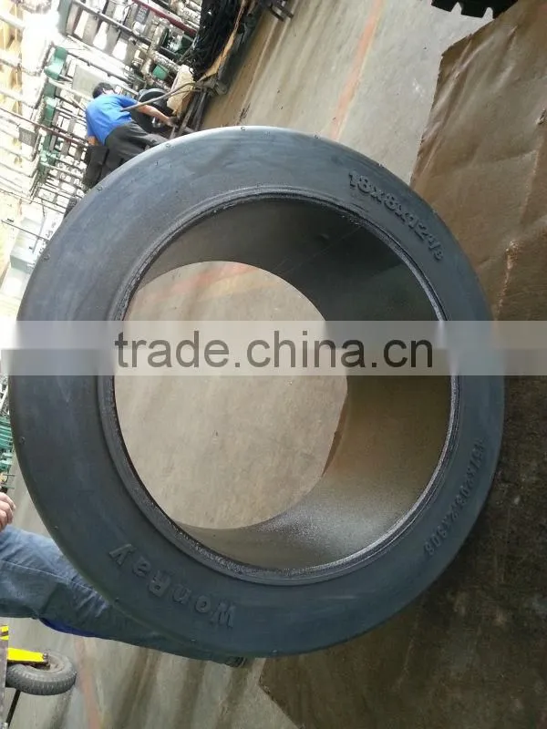 top sales 16x5x101/2 press-on solid tires, solid forklift tire 21x7x15