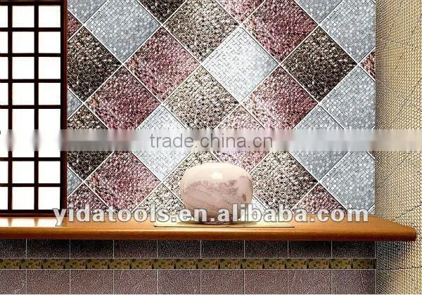 Shiny Silver Mosaic Ceramic Tiles