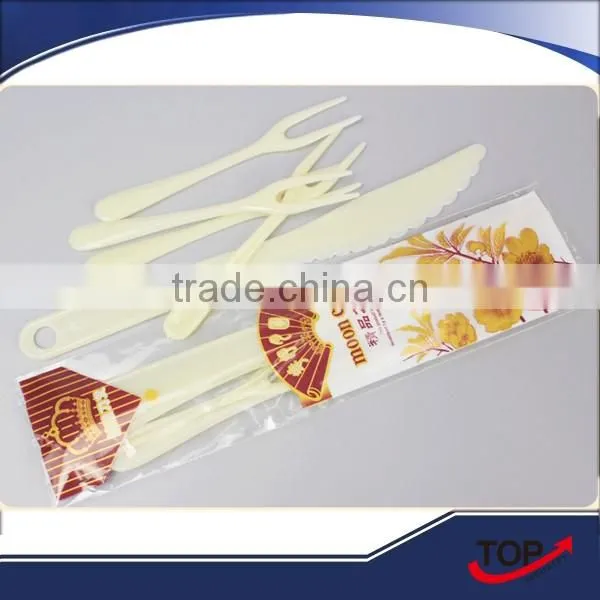 high quality plastic fork and knife for moon cake